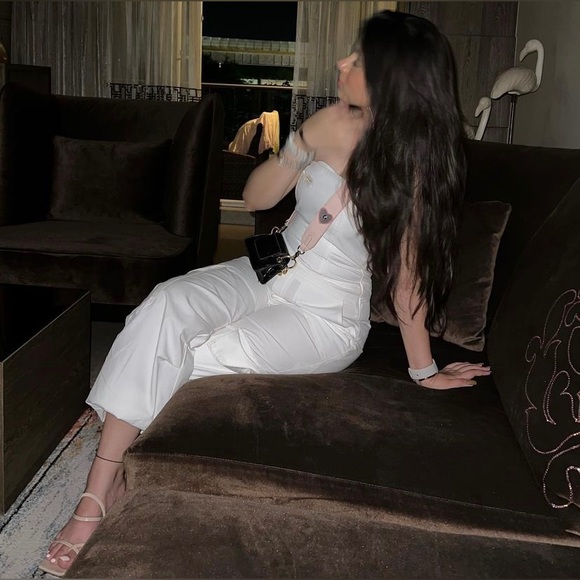 BLOGGER'S FAVE! Zara Strapless Cargo Jumpsuit White NWT - Picture 6 of 16